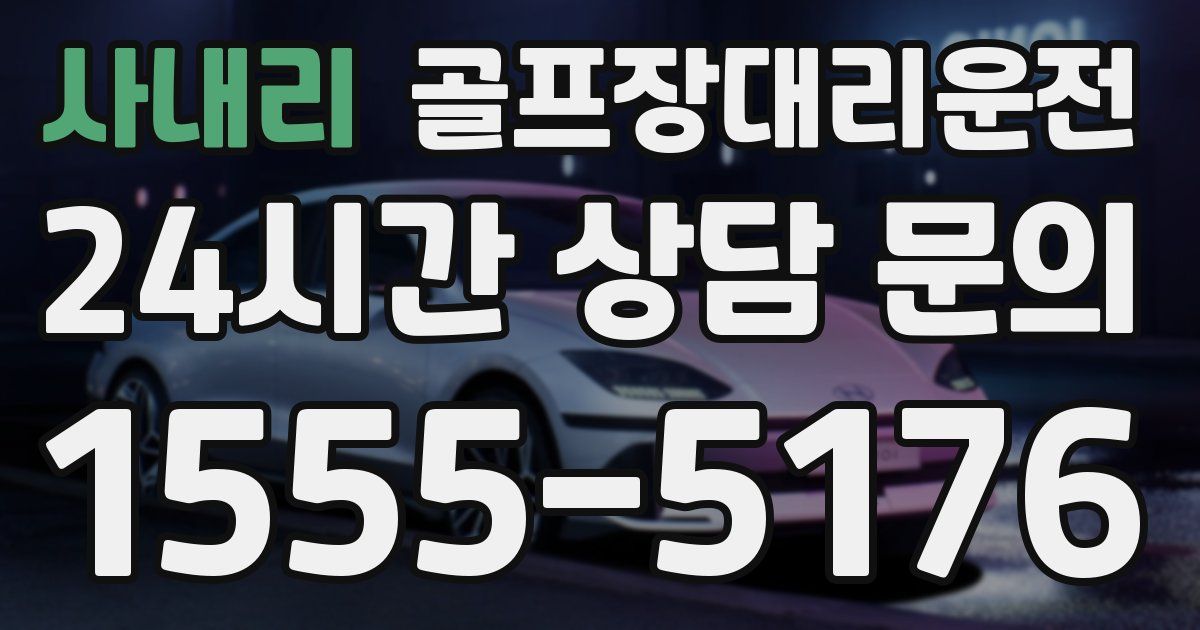 골프장대리운전 서비스