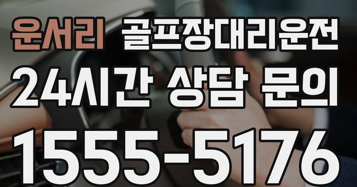 골프장대리운전 서비스