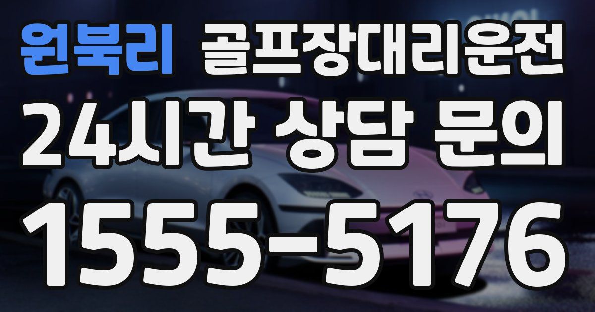 골프장대리운전 서비스