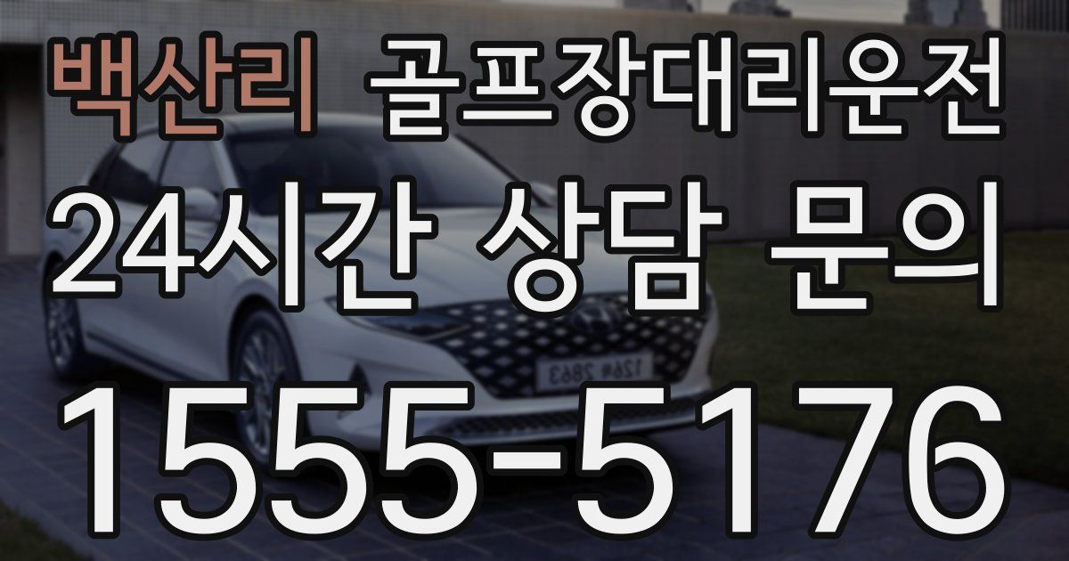 골프장대리운전 서비스