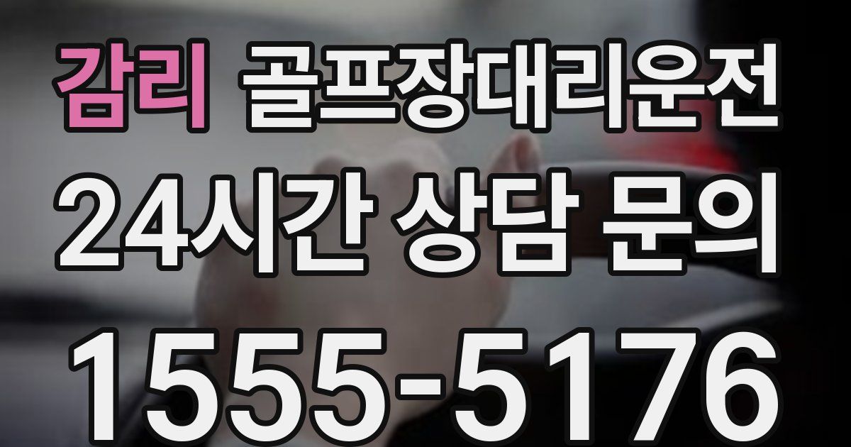 골프장대리운전 서비스