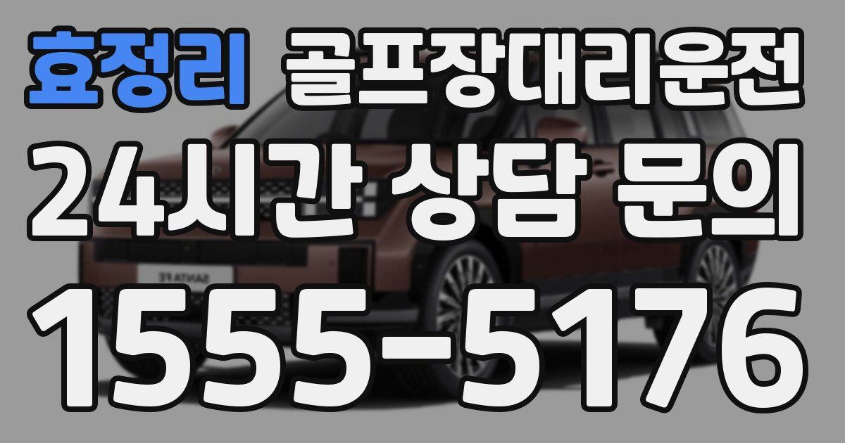 골프장대리운전 서비스