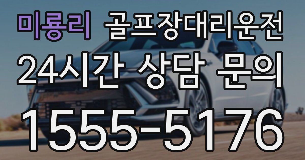 골프장대리운전 서비스