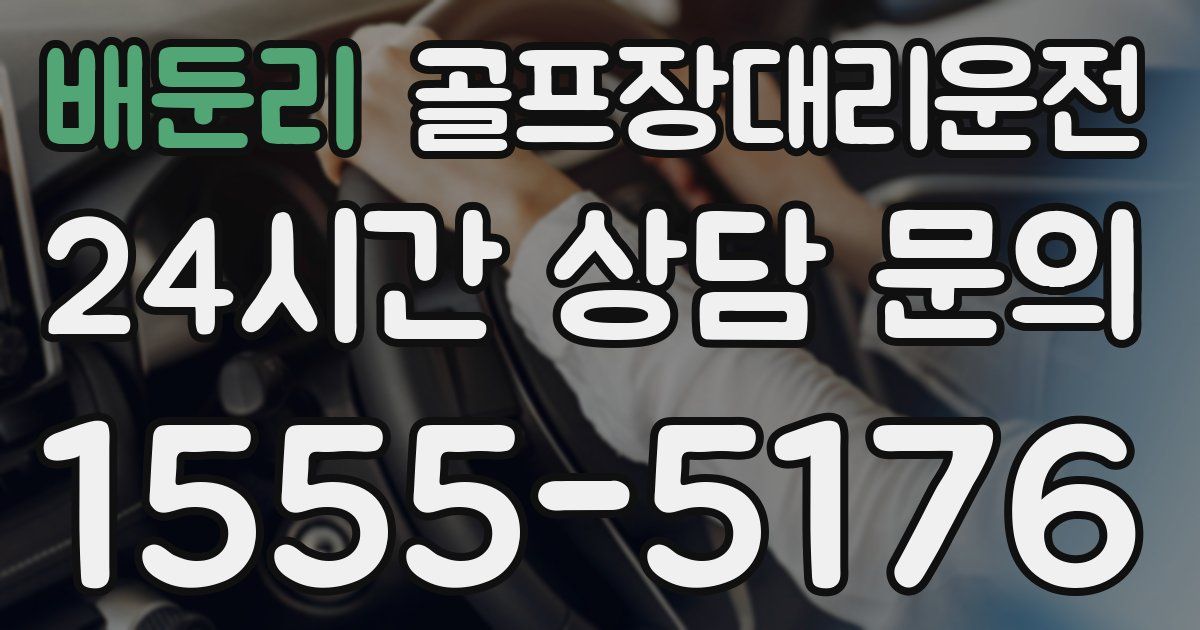 골프장대리운전 서비스