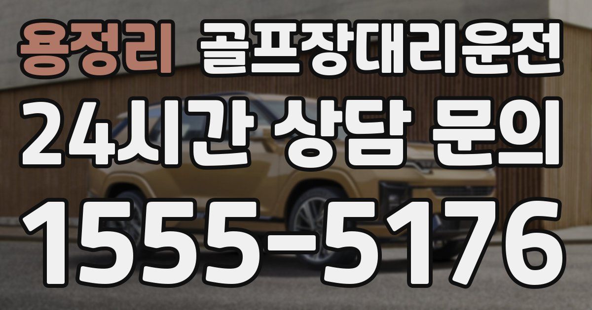 골프장대리운전 서비스