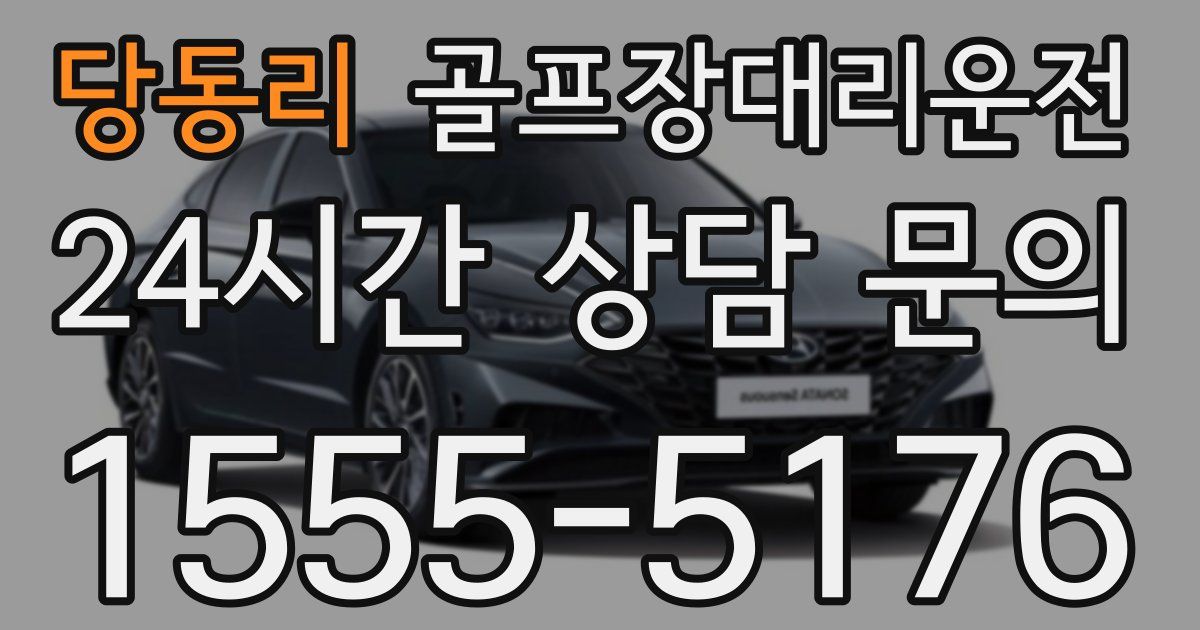 골프장대리운전 서비스