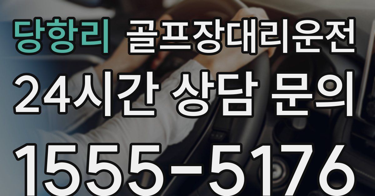 골프장대리운전 서비스