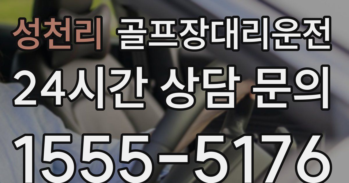 골프장대리운전 서비스