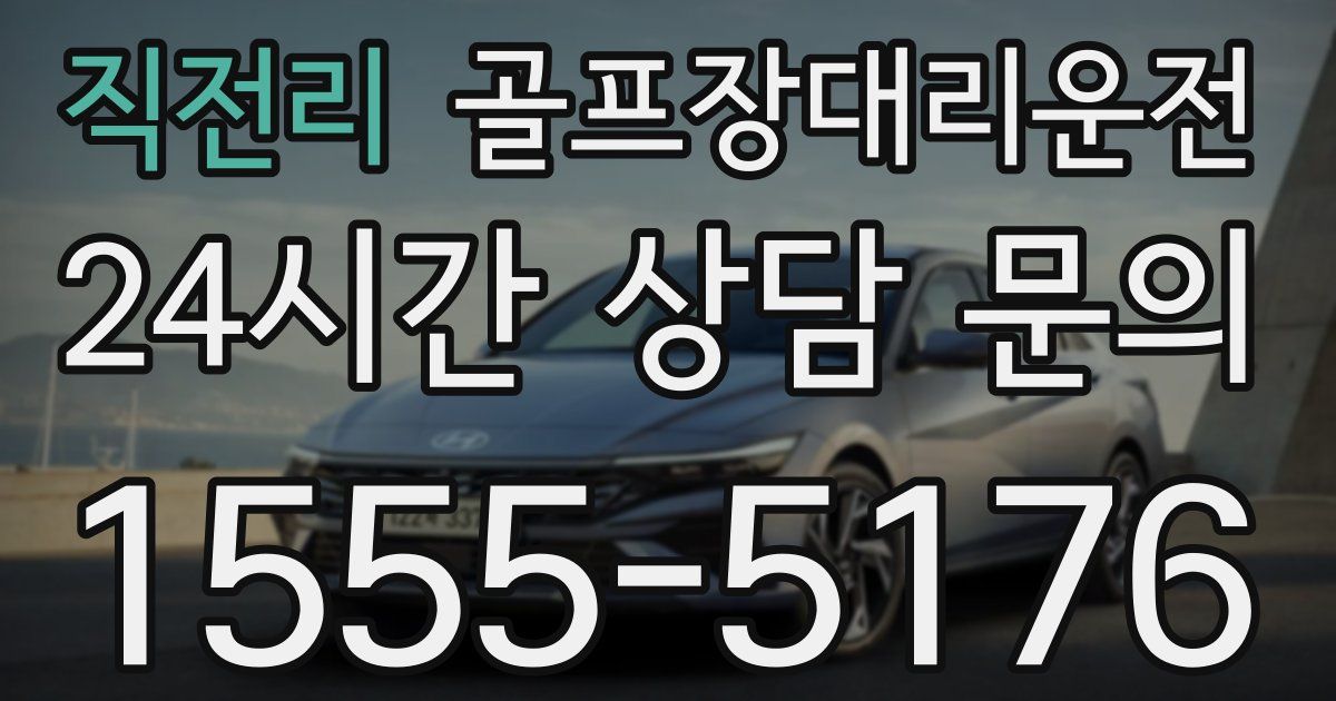 골프장대리운전 서비스