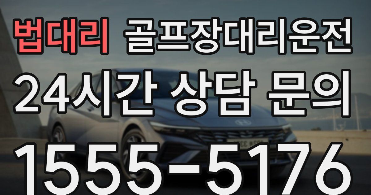 골프장대리운전 서비스