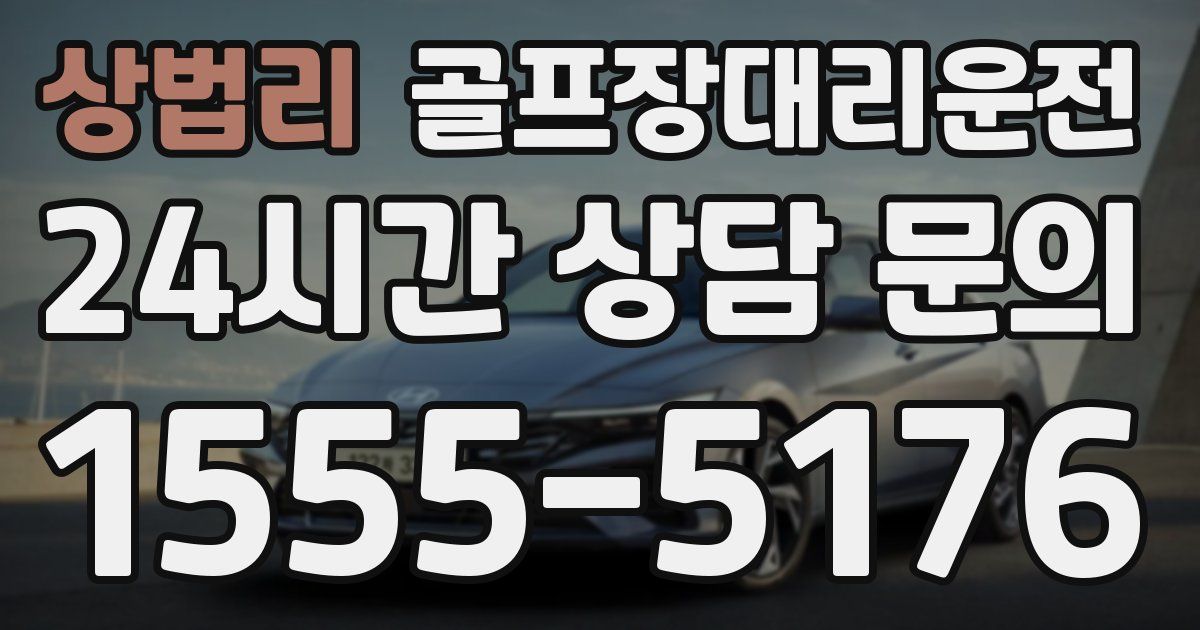 골프장대리운전 서비스