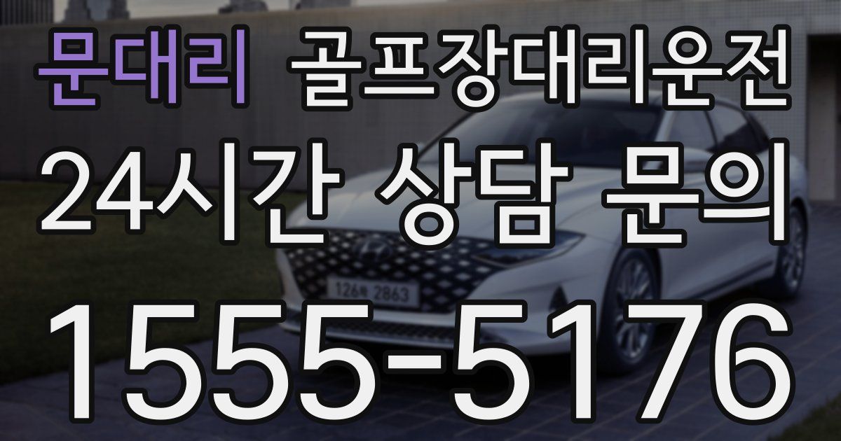 골프장대리운전 서비스