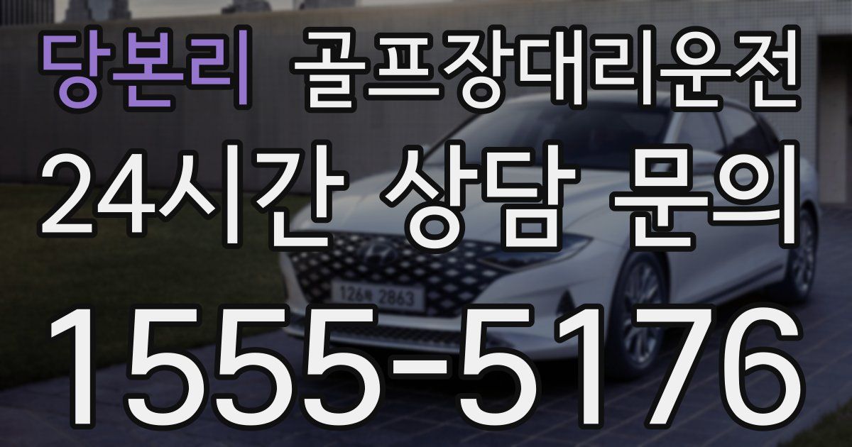 골프장대리운전 서비스