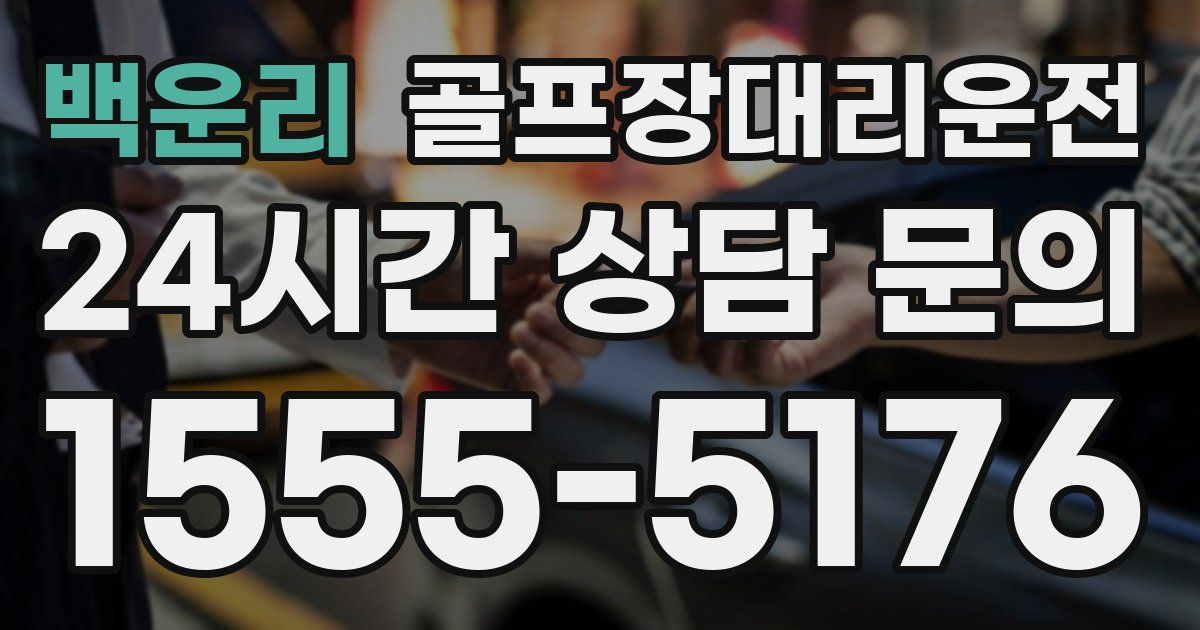골프장대리운전 서비스