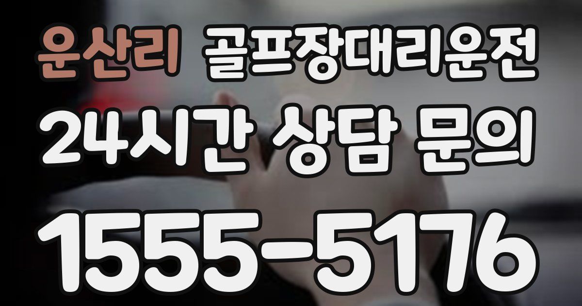 골프장대리운전 서비스