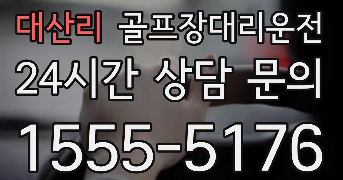 골프장대리운전 서비스