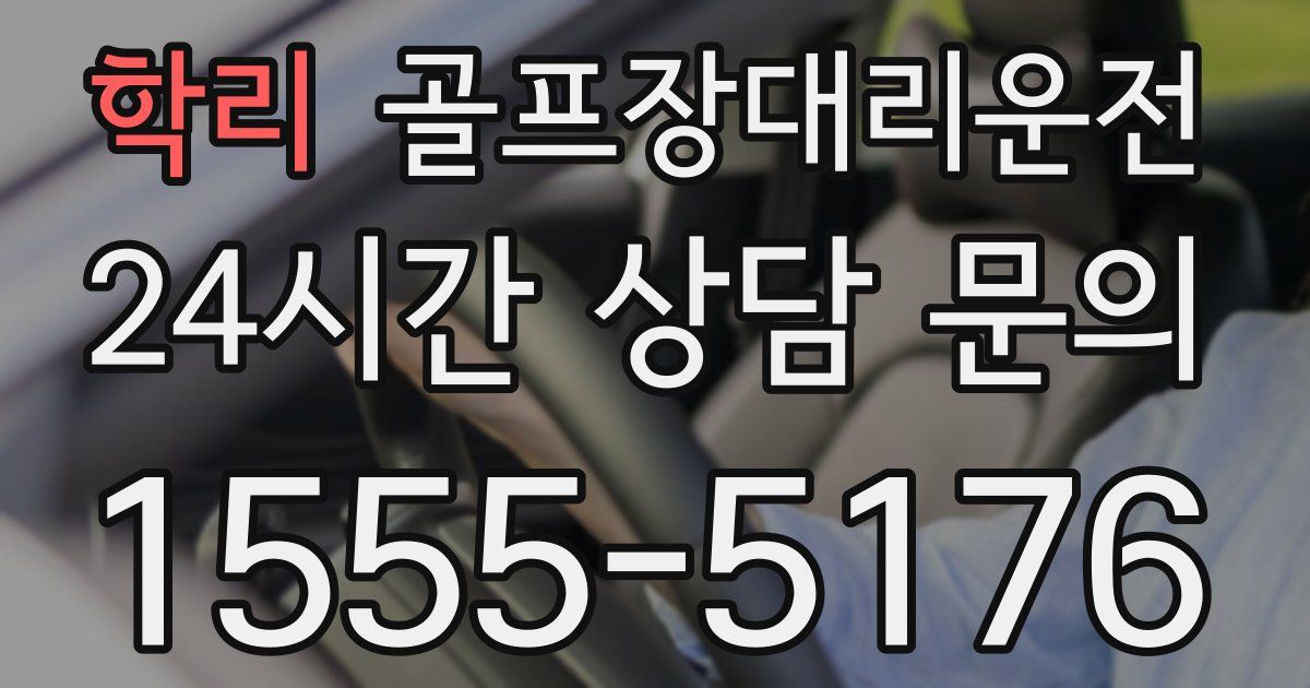 골프장대리운전 서비스