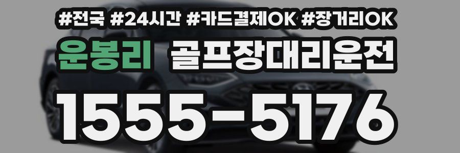 운봉리 골프장대리운전