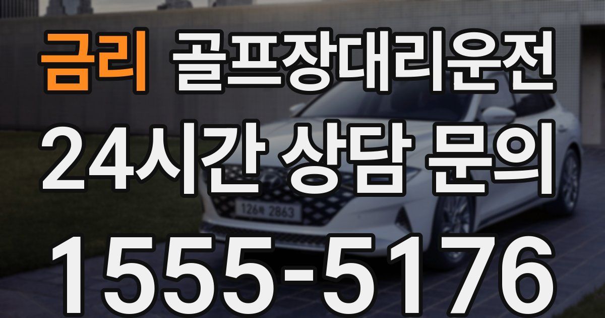 골프장대리운전 서비스