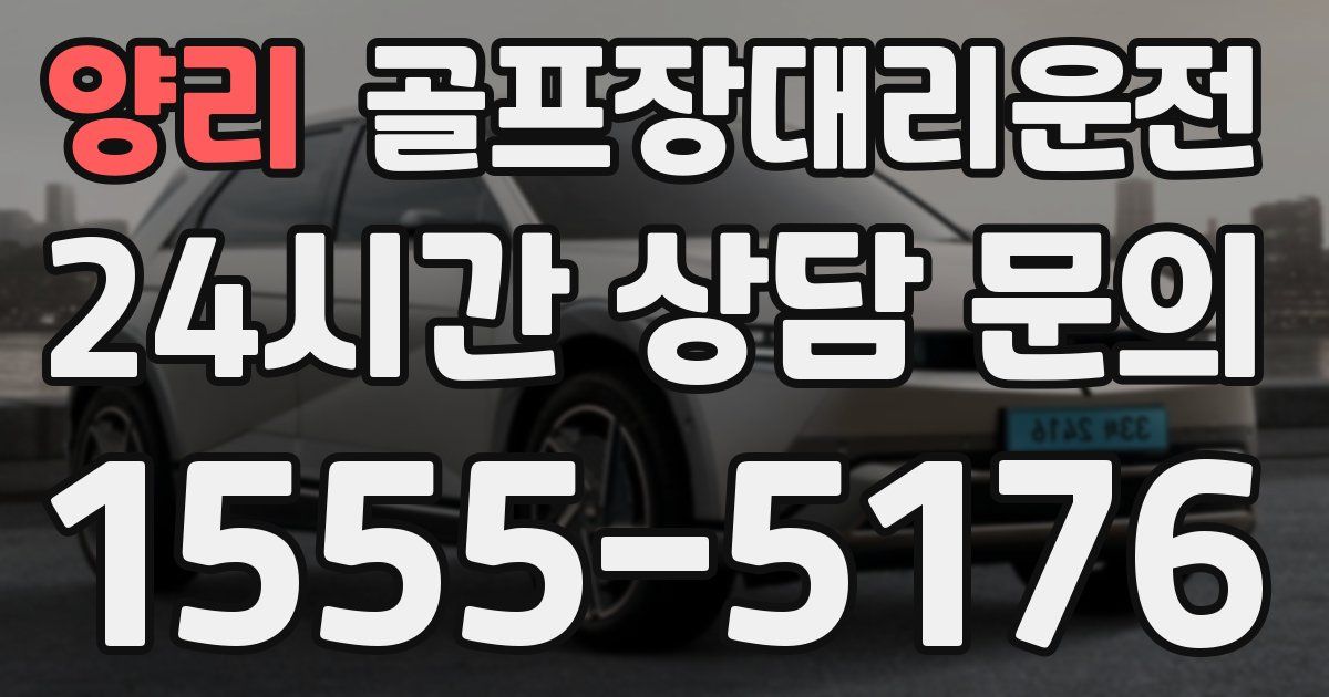 골프장대리운전 서비스