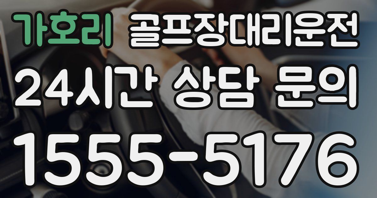 골프장대리운전 서비스