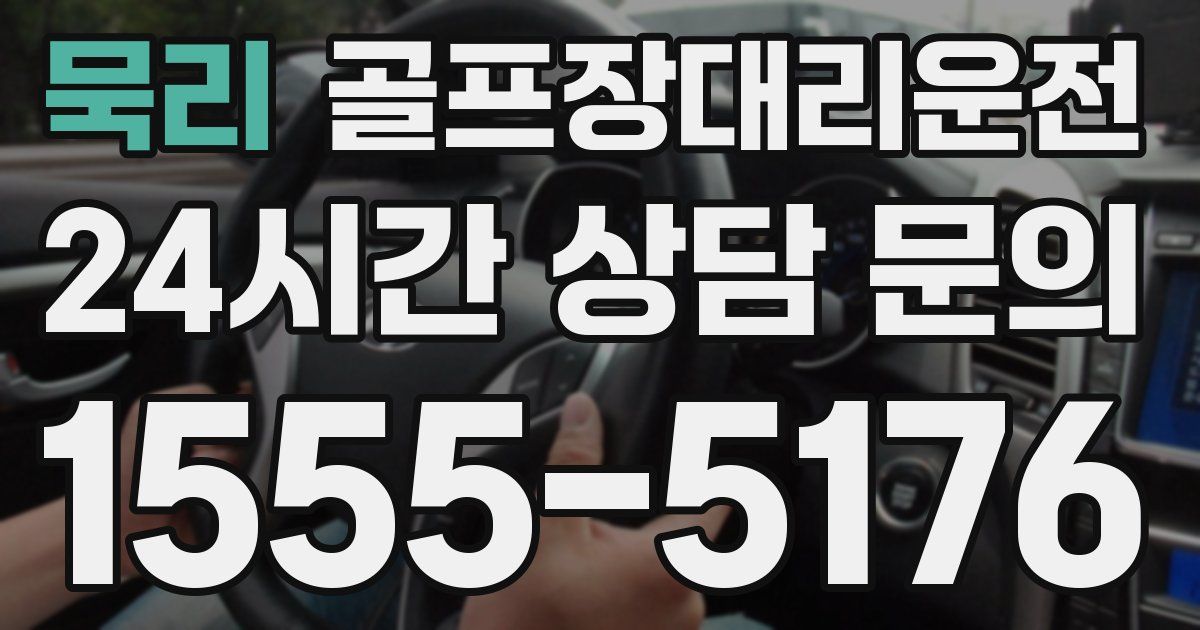 골프장대리운전 서비스