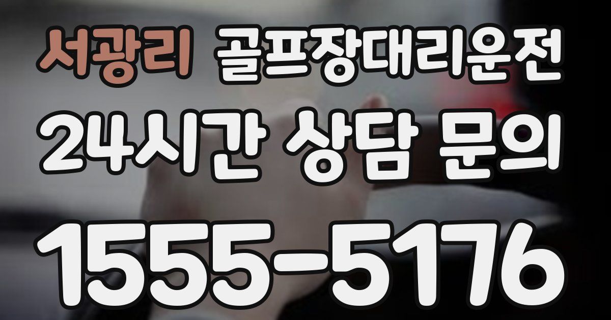 골프장대리운전 서비스
