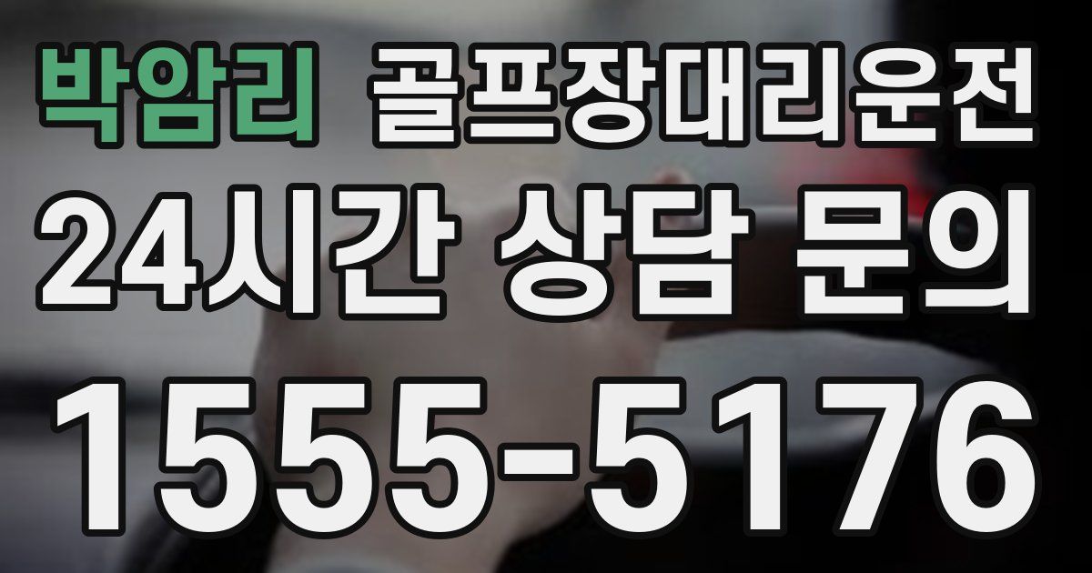 골프장대리운전 서비스