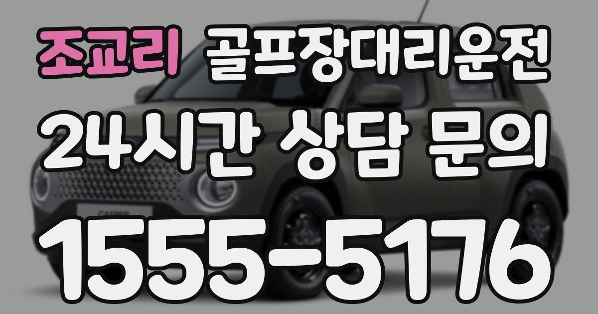 골프장대리운전 서비스