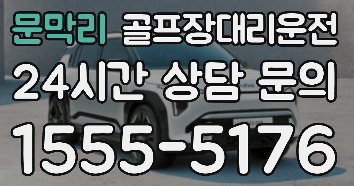 골프장대리운전 서비스