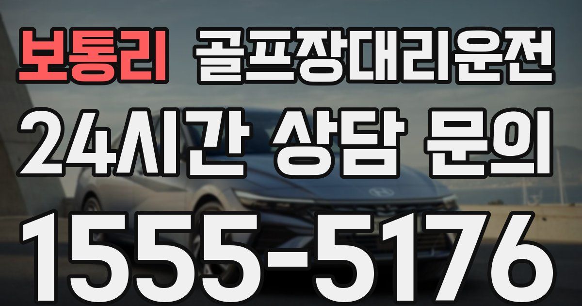 골프장대리운전 서비스