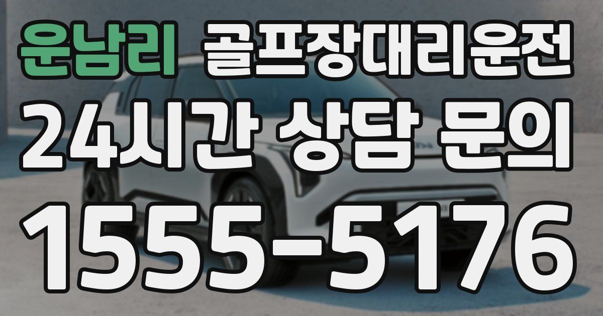 골프장대리운전 서비스