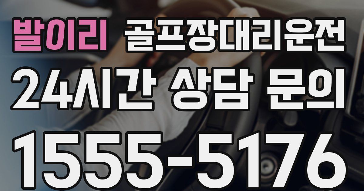 골프장대리운전 서비스