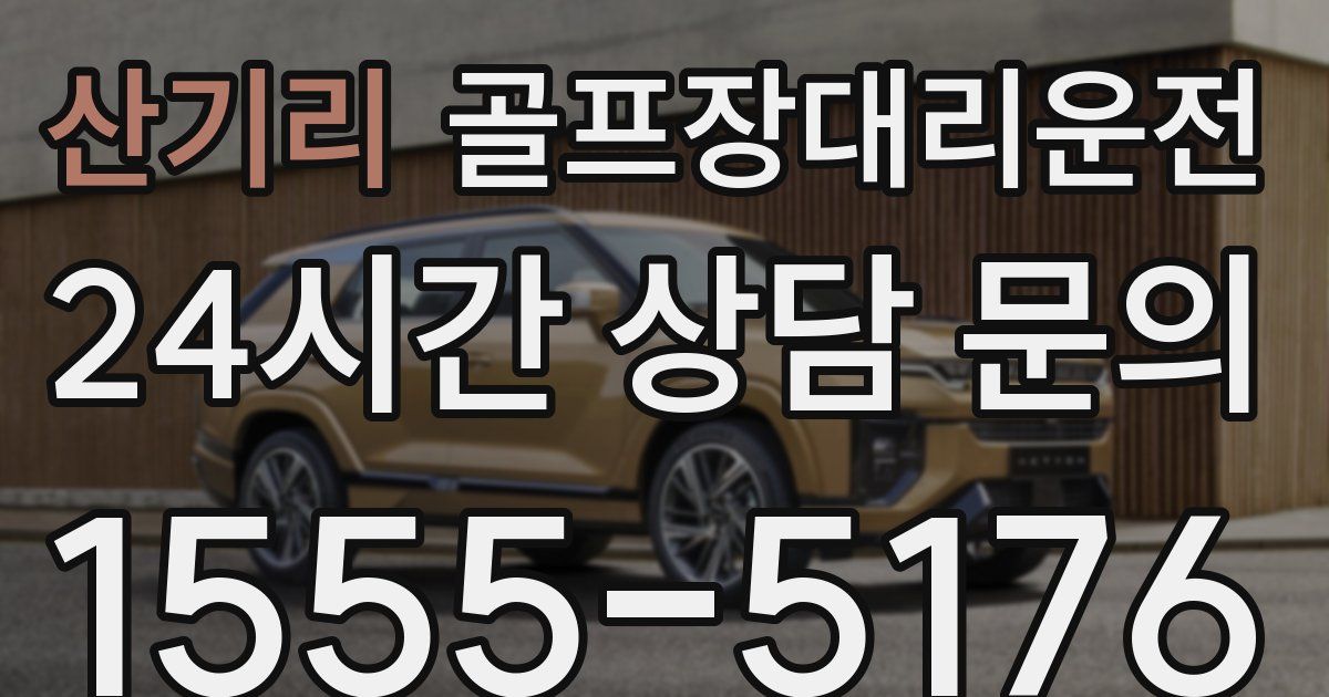 골프장대리운전 서비스