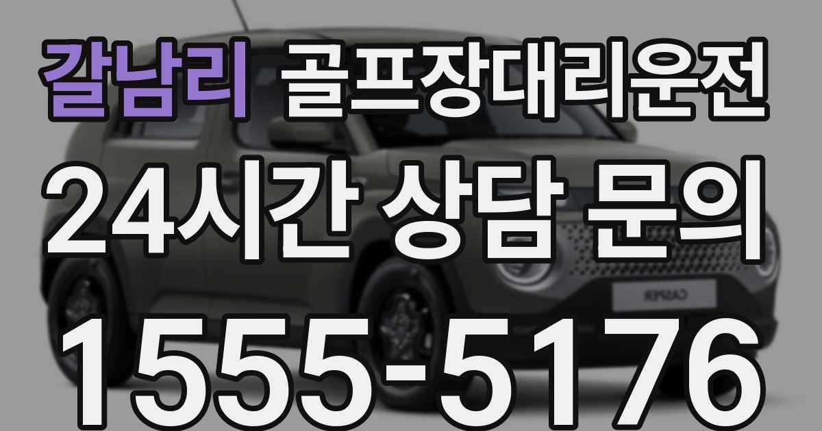 골프장대리운전 서비스