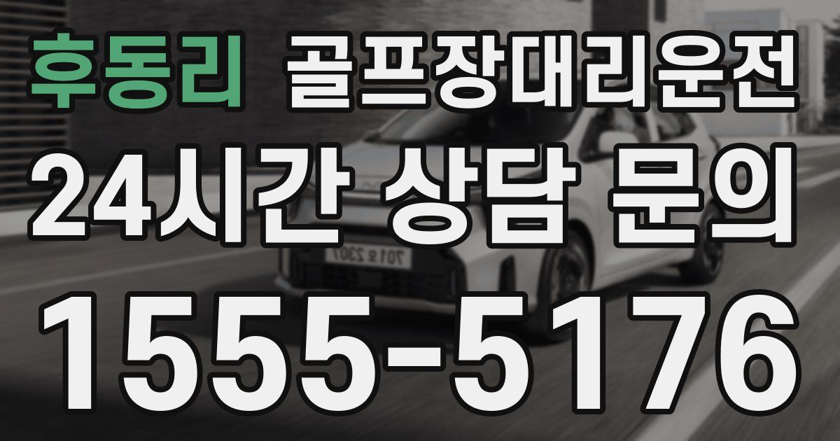 골프장대리운전 서비스