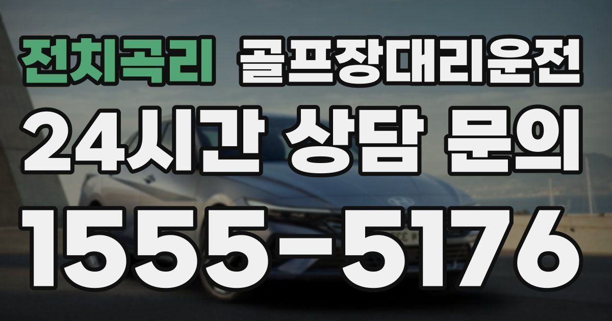 골프장대리운전 서비스