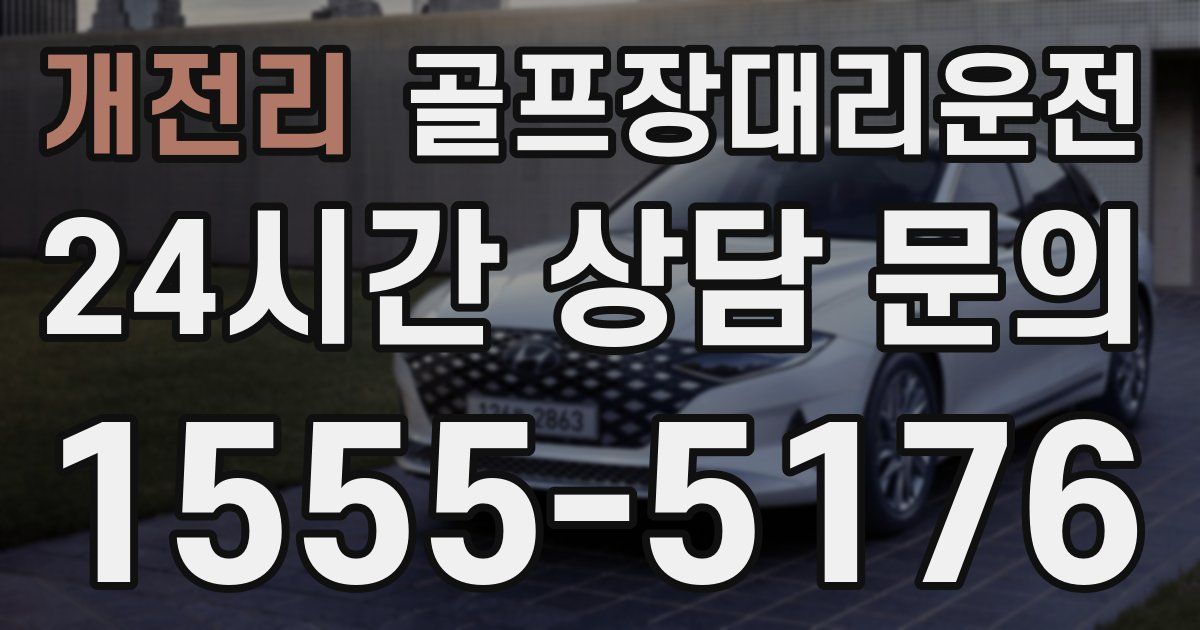 골프장대리운전 서비스