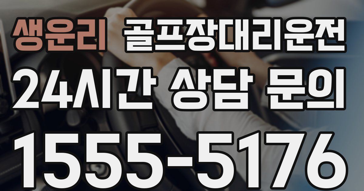 골프장대리운전 서비스