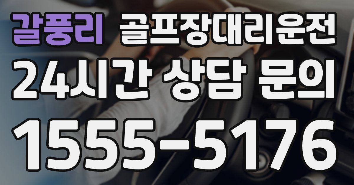 골프장대리운전 서비스