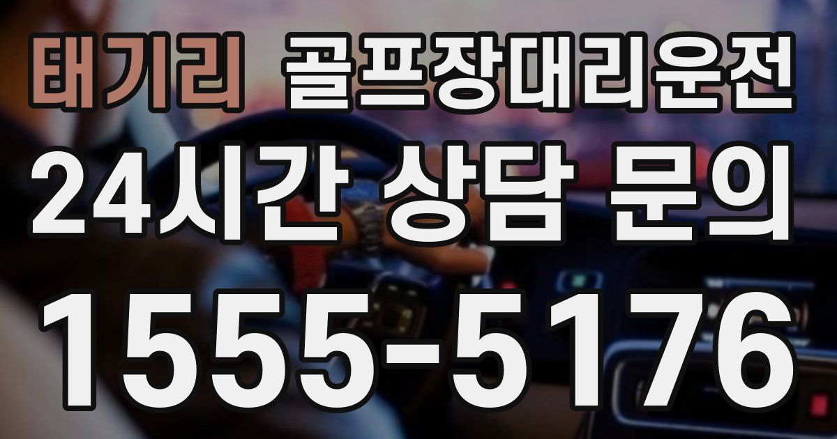 골프장대리운전 서비스