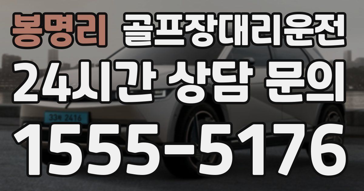 골프장대리운전 서비스
