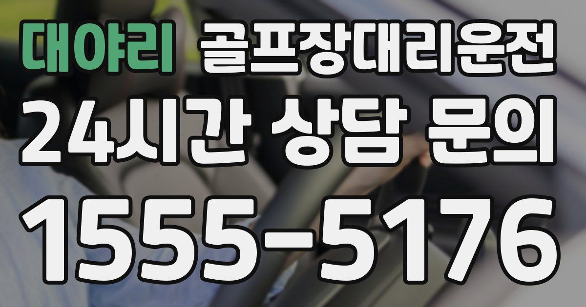 골프장대리운전 서비스