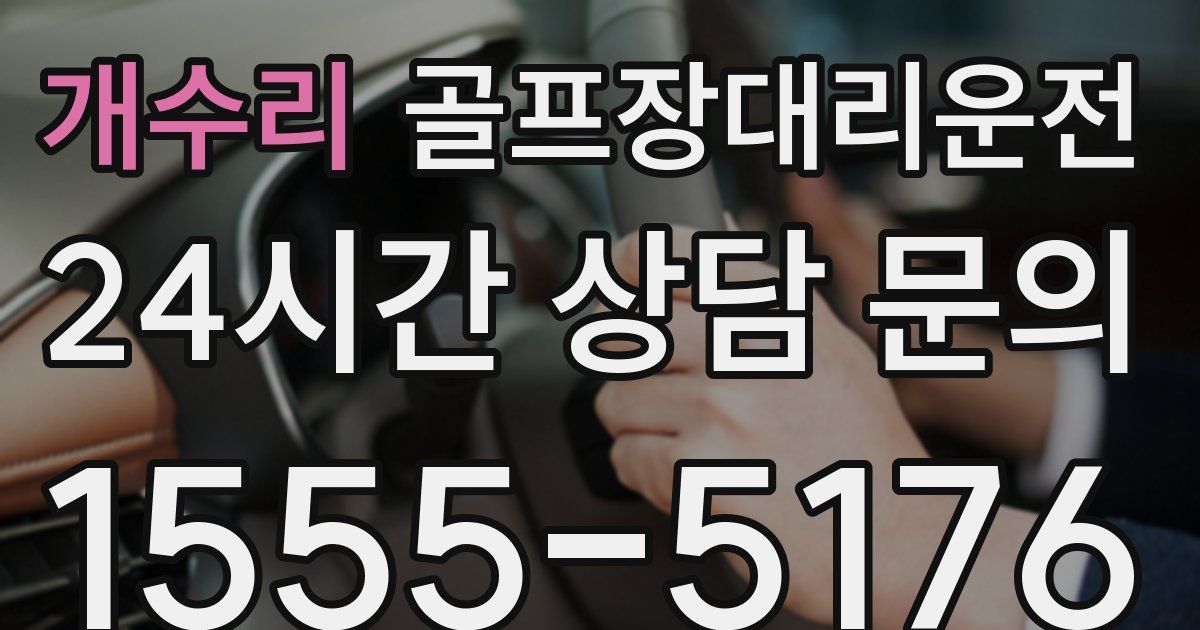 골프장대리운전 서비스