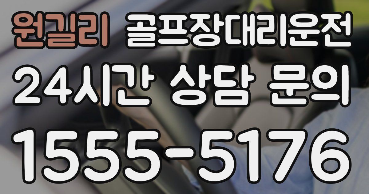 골프장대리운전 서비스