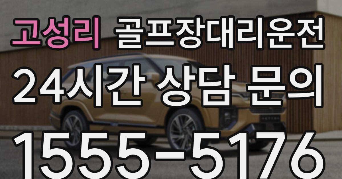 골프장대리운전 서비스