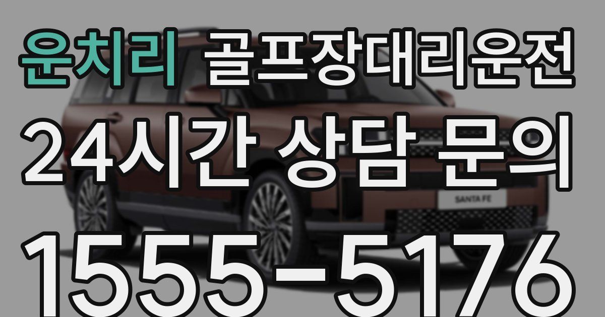 골프장대리운전 서비스