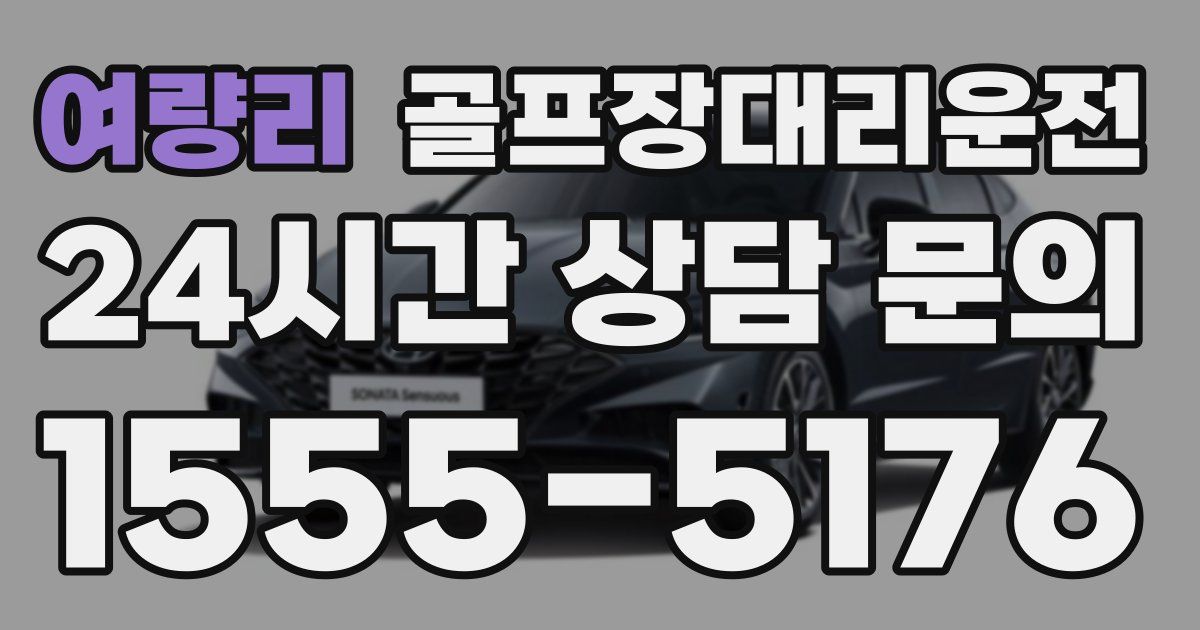 골프장대리운전 서비스
