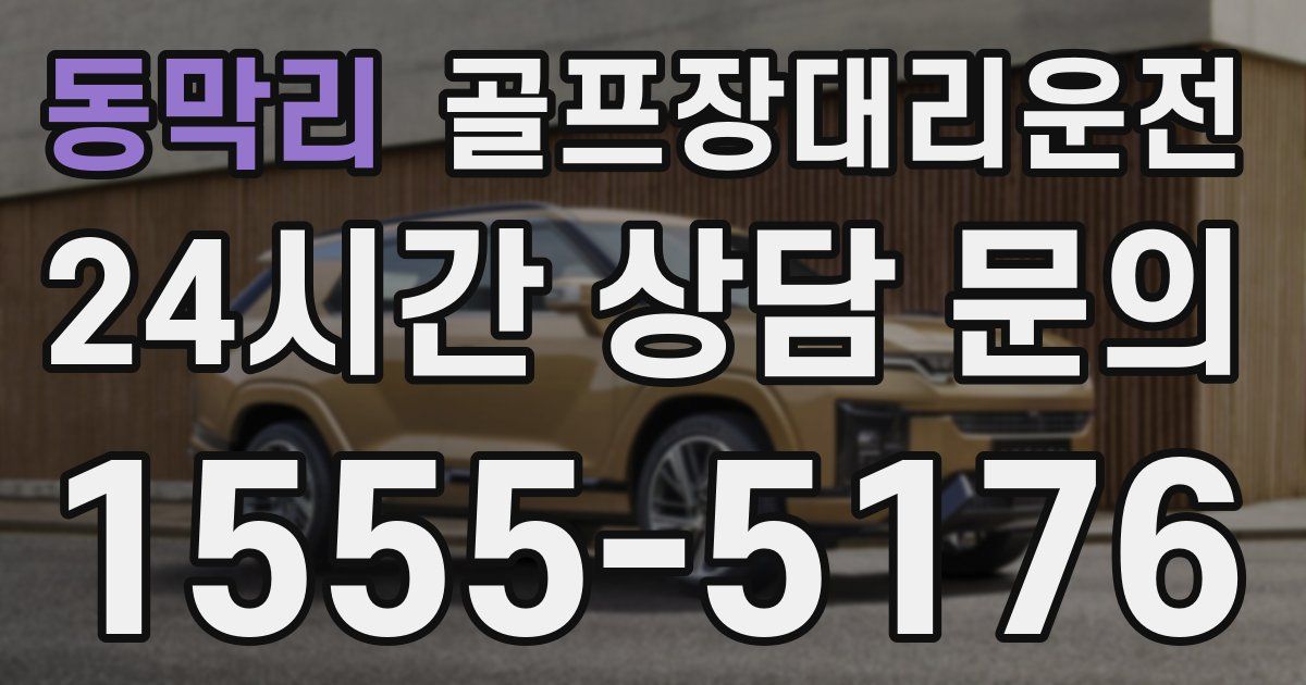 골프장대리운전 서비스
