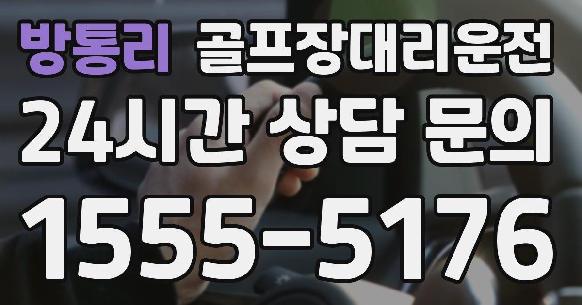 골프장대리운전 서비스